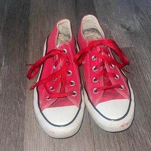 SOLD Red Converse All Star Low Top Womens Sneakers Size 5.5